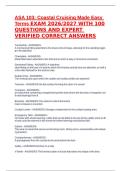 ASA 103&colon; Coastal Cruising Made Easy Terms EXAM 2026&sol;2027 WITH 100 QUESTIONS AND EXPERT VERIFIED CORRECT ANSWERS