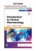 Test Bank Introduction to Clinical Pharmacology 11th Edition Visovsky Zambroski Hosler