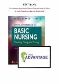 Test Bank for Davis Advantage Basic Nursing&colon; Thinking&comma; Doing&comma; and Caring 4th Edition by Leslie Treas&comma; Karen Barnett&comma; Chapter 1-40 &vert; All Chapters