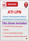 ATI LPN Exit Exam &vert; Practice Questions&comma; Answers & Detailed Rationales &vert; PN Nursing Exam Prep