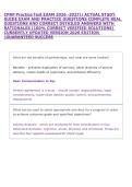 CPRP Practice Test EXAM 2026 -2027&vert;&vert; ACTUAL STUDY &NewLine;GUIDE EXAM AND PRACTICE QUESTIONS COMPLETE REAL &NewLine;QUESTIONS AND CORRECT DETAILED ANSWERS WITH &NewLine;RATIONALES &lpar;100&percnt; CORRECT VERIFIED SOLUTIONS&rpar; &NewLine;CURRENTLY UPDATED VERSION 2026 EDITION &NewLine;&vert;GUARANTEED SUCCESS