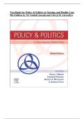 Test Bank For Policy & Politics in Nursing and Health Care 9th Edition &vert; Diana J&period; Mason&comma; Elizabeth Dickson&comma; Adriana Perez & Monica R&period; McLemore &vert; ISBN 9780443105227
