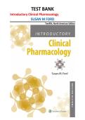 Test Bank Introductory Clinical Pharmacology 12th Edition Susan Ford