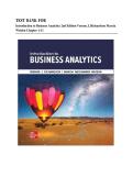 Test Bank For Introduction to Business Analytics 1st Edition &vert; Vernon J&period; Richardson&comma; Katie Terrell & Marcia Weidenmier Watson &vert; ISBN 9781265454340 &vert; Chapters 1-11