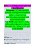 BIOD 171 Portage Learning Module 4 Exam Revision &ndash; Comprehensive Biology Questions and Answers&comma; Module 4 Exam Review & Complete Study Guide 2026&sol;2027