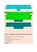 NIEP 600 Final Exam 2026 &ndash; Complete Test Questions and Verified Answers&comma; Comprehensive Exam Review&comma; Key Concepts & Study Guide