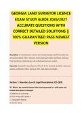 Georgia Land Surveyor License Exam 2026 &ndash; Comprehensive Exam Questions and Answers&comma; Land Surveying Principles&comma; Practice Review & Complete Licensing Study Guide