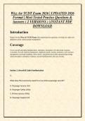 Wizz Air TCDT Exam 2026 &vert; UPDATED 2026 &NewLine;Format &vert; Most Tested Practice Questions & &NewLine;Answers &lpar; 2 VERSIONS &rpar; &vert; INSTANT PDF &NewLine;DOWNLOAD