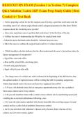 HESI Exit RN Exam Versions 1-7 &vert; Practice Q&A & Detailed Rationales &vert; 2027 Prep