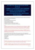ATI MENTAL HEALTH EXAM WITH&NewLine;ACTUAL&NewLine;CORRECT QUESTIONS AND VERIFIED&NewLine;DETAILED ANSWERS&vert;FREQUENTLY&NewLine;TESTED QUESTIONS AND&NewLine;SOLUTIONS&vert;NEWEST&vert;GUARANTEED&NewLine;PASS 2026&sol;2027