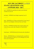 KIN 2501 JACOBSEN &NewLine;EXAM 1 QUESTIONS AND &NewLine;ANSWERS 2026 - 2027