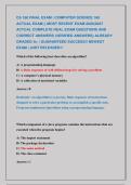 CS 160 FINAL EXAM &vert; COMPUTER SCIENCE 160 &NewLine;ACTUAL EXAM &vert;&vert; MOST RECENT EXAM 2026&vert;2027 &NewLine;ACTUAL COMPLETE REAL EXAM QUESTIONS AND &NewLine;CORRECT ANSWERS &lpar;VERIFIED ANSWERS&rpar; ALREADY &NewLine;GRADED A&plus; &vert; GUARANTEED SUCCESS&excl;&excl; NEWEST &NewLine;EXAM &vert; JUST RELEASED&excl;&excl;
