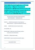 WGU D685&colon; Practical Applications of Prompt&NewLine;Engineering &mdash; Objective Assessment 2&NewLine;Comprehensive 200-Question Practice Exam with&NewLine;Detailed Answer Rationales&comma; Scenario-Based Case&NewLine;Studies&comma; and Domain-Specific Competency&NewLine;Coverage for the 2025&sol;2026 Objective