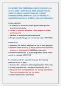 CS 160 MIDTERM & FINAL EXAM 2026 &vert; COMPUTER SCIENCE 160 ACTUAL EXAMS &vert;&vert; MOST RECENT EXAMS 2026&vert;2027 