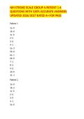 NIH STROKE SCALE GROUP A PATIENT 1-6 QUESTIONS WITH 100&percnt; ACCURATE ANSWERS UPDATED 2026&sol;2027 RATED A&plus; FOR PASS