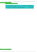 Test Bank for Managerial Accounting&comma; 7th Edition by Karen Braun & Wendy Tietz &vert; All Chapters &vert; 100 Original Questions and Answers &vert; Complete Study Guide