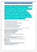 NUR 283&colon; Transition to Registered Nursing Practice &mdash;&NewLine;Comprehensive 200-Question NCLEX-RN Style&NewLine;Examination with Complete Answer Key and Detailed&NewLine;Rationales Covering Competencies 1&comma; 2 & 3&colon;&NewLine;Professional Role Transition&comma; Legal and Ethical&NewLine;Practice&comma; Pati
