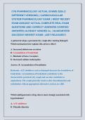 CVS PHARMACOLOGY ACTUAL EXAMS 2026 &lpar;2 &NewLine;DIFFERENT VERSIONS&rpar; &vert; CARDIOVASCULAR  &NewLine;SYSTEM PHARMACOLOGY EXAM &vert;&vert; MOST RECENT &NewLine;EXAM 2026&vert;2027 ACTUAL COMPLETE REAL EXAM &NewLine;QUESTIONS AND CORRECT ANSWERS &lpar;VERIFIED             &NewLine;ANSWERS&rpar; ALREADY GRADED A&plus; &vert; GUARANT