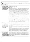 FIN-CERT Personal Financial Planning&comma; Corporate Finance & Treasury Certifications 2025 Update &sol; Score 100&percnt; Exam Prep &sol; Study Guide & Test Bank&NewLine;&NewLine;