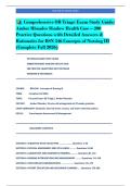 Comprehensive OB Triage Exam Study Guide&colon;&NewLine;Amber Rhoades Shadow Health Case &ndash; 200&NewLine;Practice Questions with Detailed Answers &&NewLine;Rationales for BSN 346 Concepts of Nursing III&NewLine;&lpar;Complete Fall 2026&rpar;