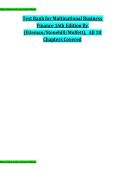 Test Bank for Leadership and Management for Nurses&colon; Core Competencies for Quality Care&comma; 5th Edition by Anita Finkelman &vert; Chapters 1&ndash;20 Complete &vert; 2024