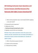 AK Painting Contractor Exam Questions and &NewLine;Correct Answers &lpar;Verified Answers&rpar; Plus &NewLine;Rationale 2027 Q&A&vert; Instant Download Pdf