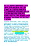 ATI RN Mental Health Proctored Exam Ultimate Study Package &lpar;2026&sol;2027&rpar; &vert; 200&plus; Q&As