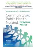 Test Bank for Community and Public Health Nursing&colon; Evidence for Practice 4th Edition by Rosanna DeMarco and  Judith Healey-Walsh