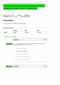 WCULA PHYS 261 Human Physiology Midterm Exam &vert; Questions & Verified Answers &vert;Latest Update 