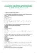 APEA Predictor Exam Blueprint Actual Exam 2026&sol;2027 &vert; Complete Exam-Style Questions with Detailed Rationales &vert; Graded A&plus; Verified &ndash; Pass Guaranteed
