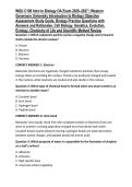 WGU C190 Intro to Biology OA Exam 2026&ndash;2027 &vert; Western Governors University Introduction to Biology Objective Assessment Study Guide&comma; Biology Practice Questions with Answers and Rationales&comma; Cell Biology&comma; Genetics&comma; Evolution&comma; Ecology&comma; Chemistry of Life and 