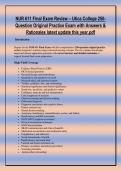 NUR 611 UTICA COLLEGE Ultimate Success Package &vert; Final Exam Review &plus; Full Test Bank &plus; Diagnostic Reasoning Guide &vert; Verified A&plus; Grade Material