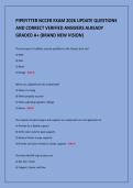 PIPEFITTER NCCER EXAM 2026 UPDATE QUESTIONS&NewLine;AND CORRECT VERIFIED ANSWERS ALREADY&NewLine;GRADED A&plus; &lpar;BRAND NEW VISION&rpar;