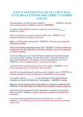 WEST COAST EMT FINAL EXAM LATEST REAL  EXAM 200&plus; QUESTIONS AND CORRECT ANSWERS  AGRADE