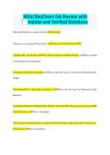 WGU BioChem OA Review with  mplete and Verified Solutions
