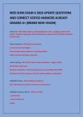 MED SURG EXAM 4 2026 UPDATE QUESTIONS&NewLine;AND CORRECT VEIFIED ANSWERS ALREADY&NewLine;GRADED A&plus; &lpar;BRAND NEW VISION&rpar;