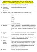 Massachusetts Criminal Law &lpar;2026 SGT Exam&rpar; with all Correct & 100&percnt; Verified Answers &vert;Latest Version &vert;Already Graded A&plus;
