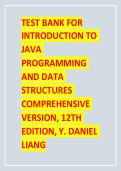 Test Bank for Introduction to Java Programming and Data Structures &ndash; Y&period; Daniel Liang &vert; 12th Edition &lpar;Updated & Brand New&rpar; 