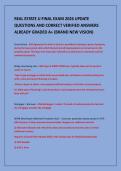 REAL ESTATE U FINAL EXAM 2026 UPDATE&NewLine;QUESTIONS AND CORRECT VERIFIED ANSWERS&NewLine;ALREADY GRADED A&plus; &lpar;BRAND NEW VISION&rpar;