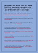 FAA GENERAL ORAL ACTUAL EXAM 2026 UPDATE&NewLine;QUESTIONS AND CORRECT VERIFIED ANSWERS&NewLine;ALREADY GRADED A&plus; &lpar;BRAND NEW VISION&rpar;