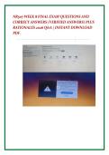 NR507 WEEK 8 FINAL EXAM QUESTIONS AND &NewLine;CORRECT ANSWERS &lpar;VERIFIED ANSWERS&rpar; PLUS &NewLine;RATIONALES 2026 Q&A &vert; INSTANT DOWNLOAD &NewLine;PDF&period;