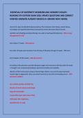 ESSENTIALS OF MATERNITY NEWBORN AND WOMEN&rsquo;S HEALTH&NewLine;NURSING 5TH EDITION EXAM 2026 UPDATE QUESTIONS AND CORRECT&NewLine;VERIFIED ANSWERS ALREADY GRADED A&plus; &lpar;BRAND NEW VISION&rpar;&NewLine;