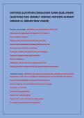 CERTIFIED LACTATION CONSULTANT EXAM 2026 UPDATE&NewLine;QUESTIONS AND CORRECT VERIFIED ANSWERS ALREADY&NewLine;GRADED A&plus; &lpar;BRAND NEW VISION&rpar;