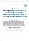 ATI Capstone Pharmacology 105&plus; Questions & Answers 2026&sol;2027 &vert; Comprehensive Nursing Review &lpar;Rationales&rpar;