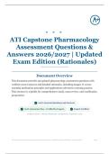 ATI Capstone Pharmacology Assessment 95&plus; Questions & Answers 2026&sol;2027 &vert; Updated Exam Edition &lpar;Rationales&rpar;