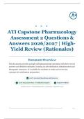 ATI Capstone Pharmacology Assessment 2 55&plus; Questions & Answers 2026&sol;2027 &vert; High-Yield Review &lpar;Rationales&rpar;