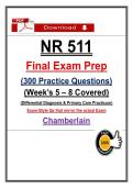 NR 511 Final Exam Prep &ndash; Differential Diagnosis & Primary Care Chamberlain Latest PDF