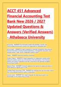 Testbank ACCT 451 Advanced Financial Accounting &vert; 2026&sol;2027