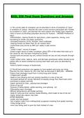 BIOL 350 Final Exam Questions and Answers