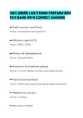 VATI GREEN LIGHT EXAM PREPARATION&NewLine;TEST BANK WITH CORRECT ANSWERS